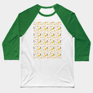 Rainbow Unicorn Pattern Baseball T-Shirt